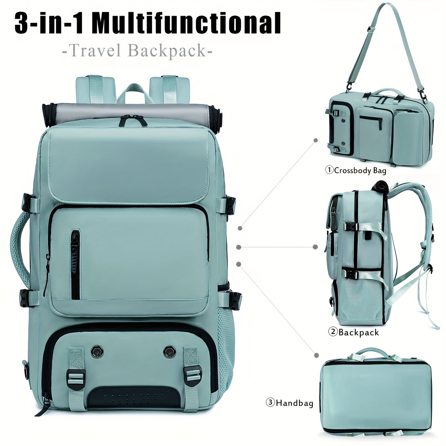 Multi-functional backpack with large capacity