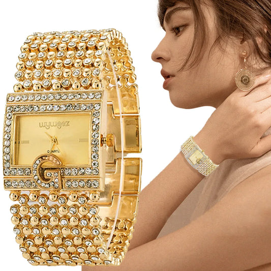 Shiny gold women's watch