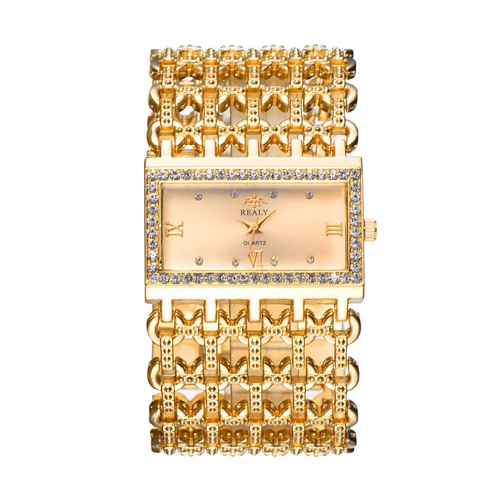 Shiny gold women's watch
